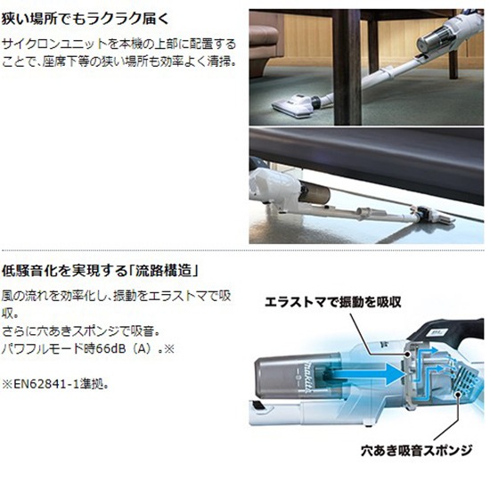 【即日発送】【新品】makita マキタ 充電式サイクロンクリーナー CL286FDRFW 白